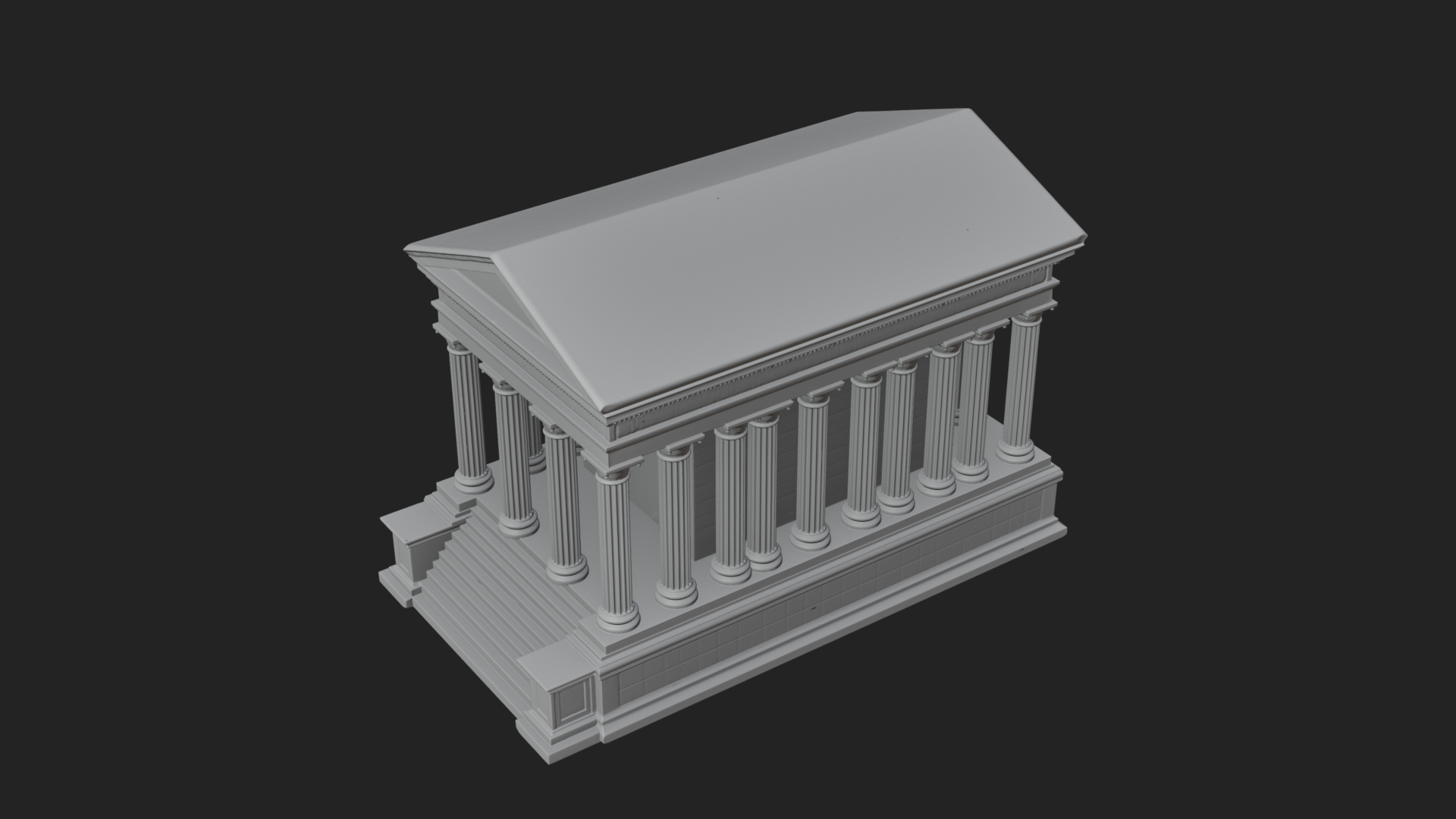 Classical Colonnade Temple Design 3 3D Print Model 3D Model