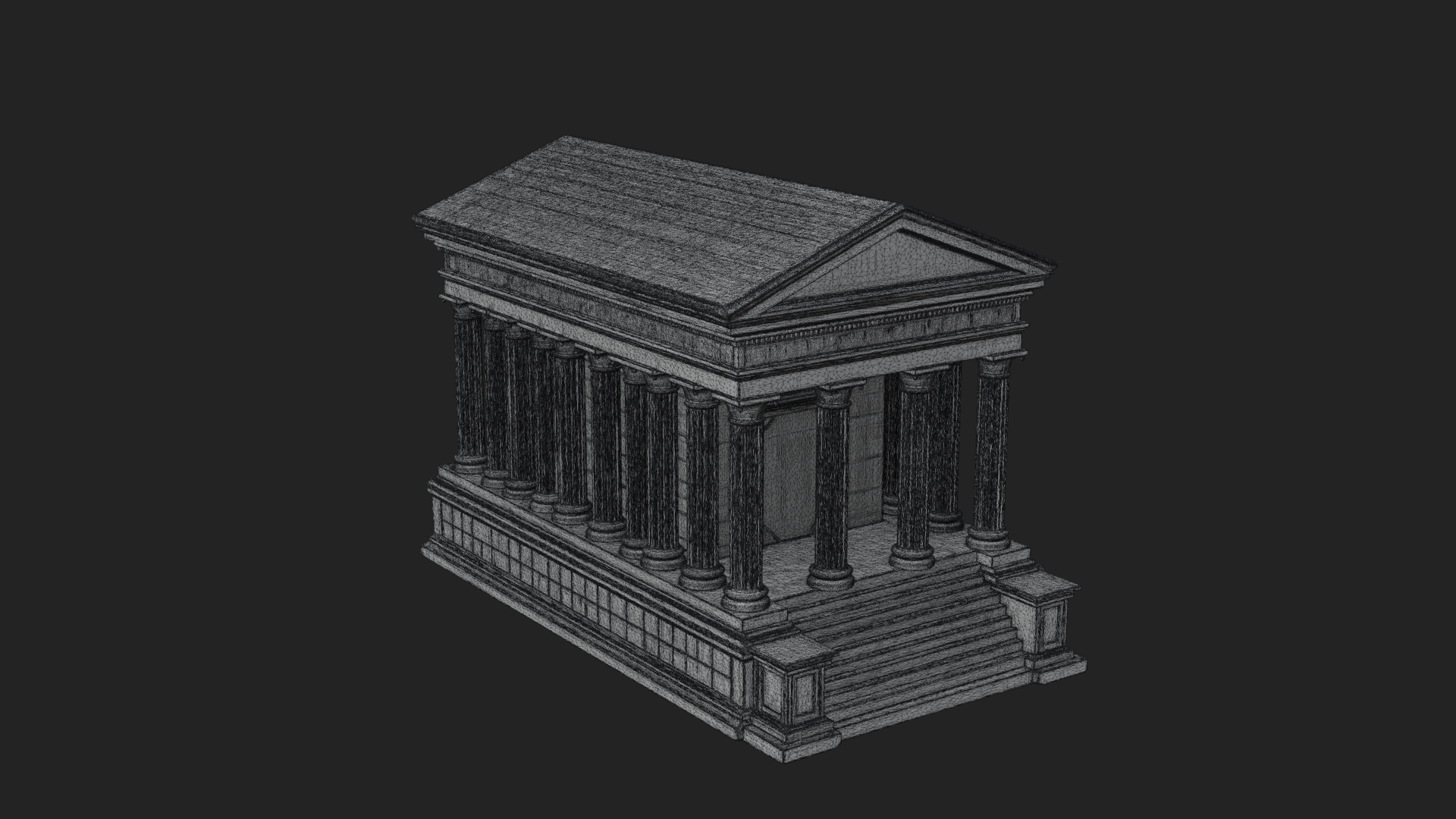 Classical Colonnade Temple Design 3 3D Print Model 3D Model