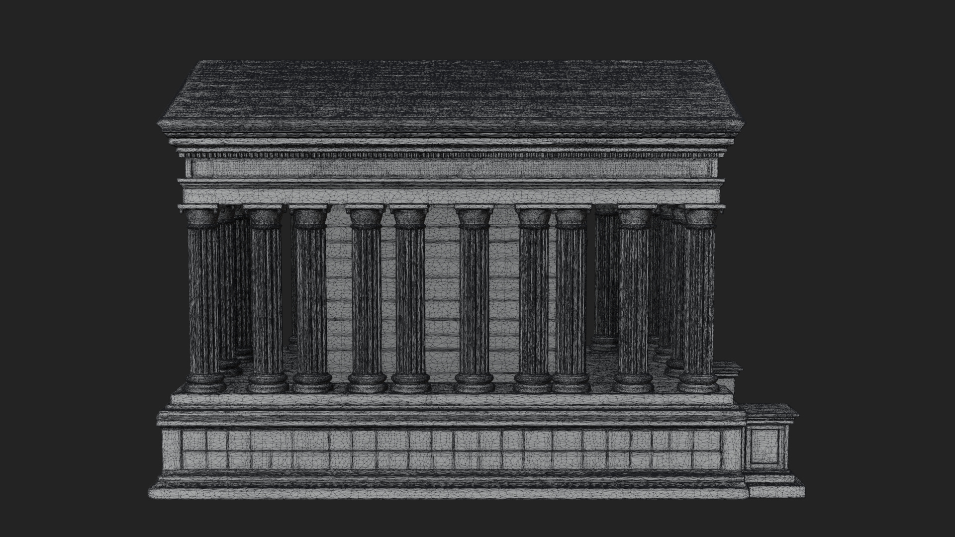 Classical Colonnade Temple Design 3 3D Print Model 3D Model