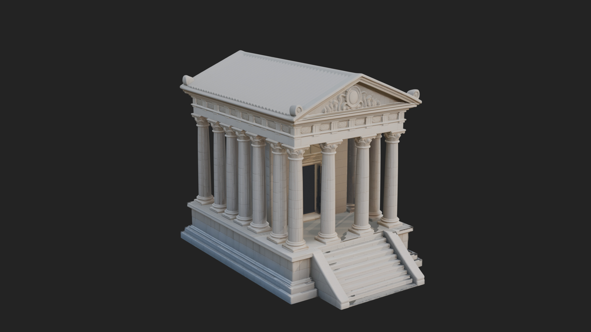 Classical Colonnade Temple Design 4 3D Print Model 3D Model