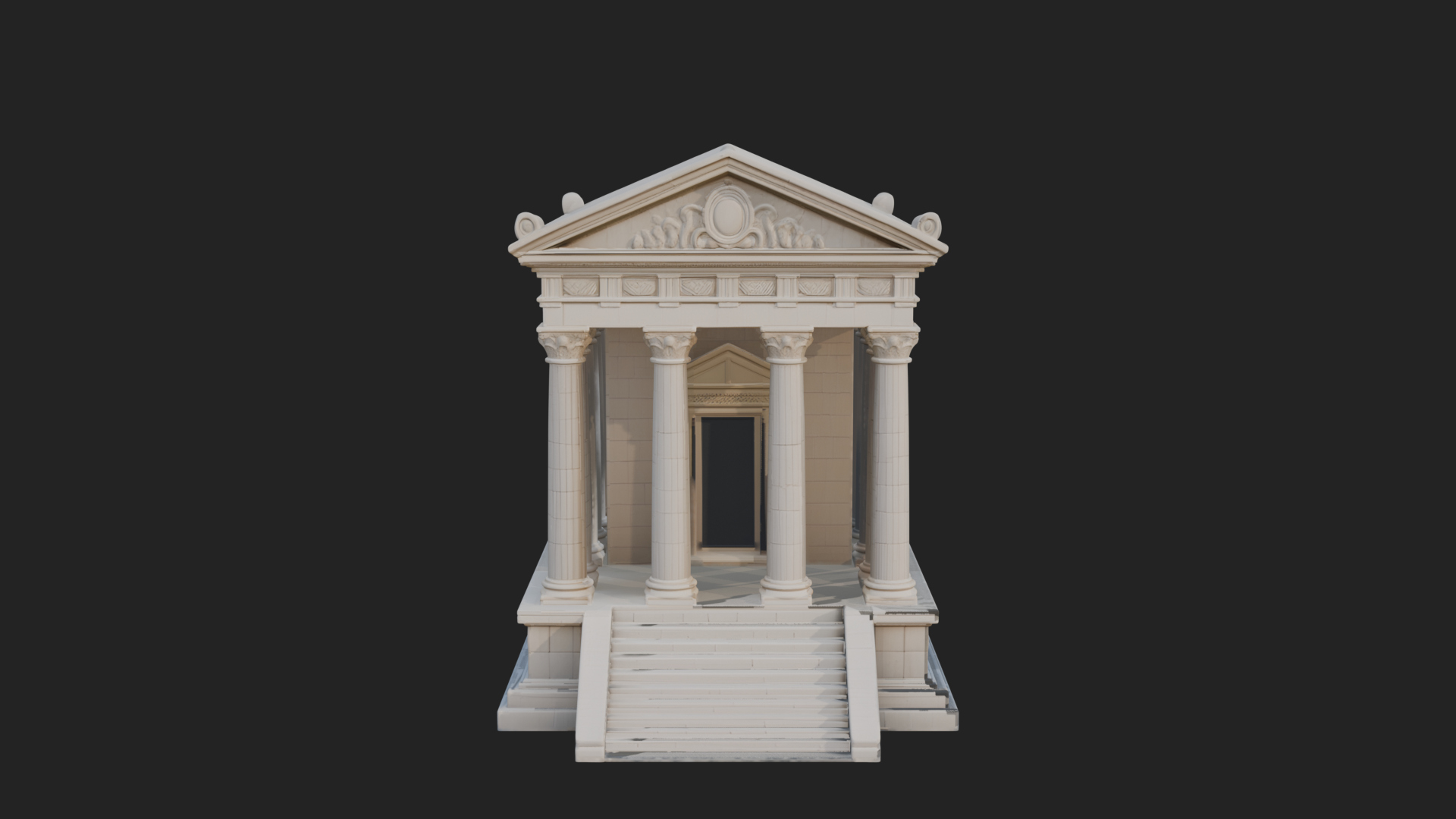 Classical Colonnade Temple Design 4 3D Print Model 3D Model