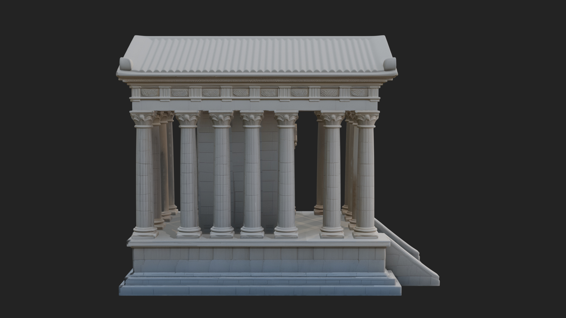 Classical Colonnade Temple Design 4 3D Print Model 3D Model