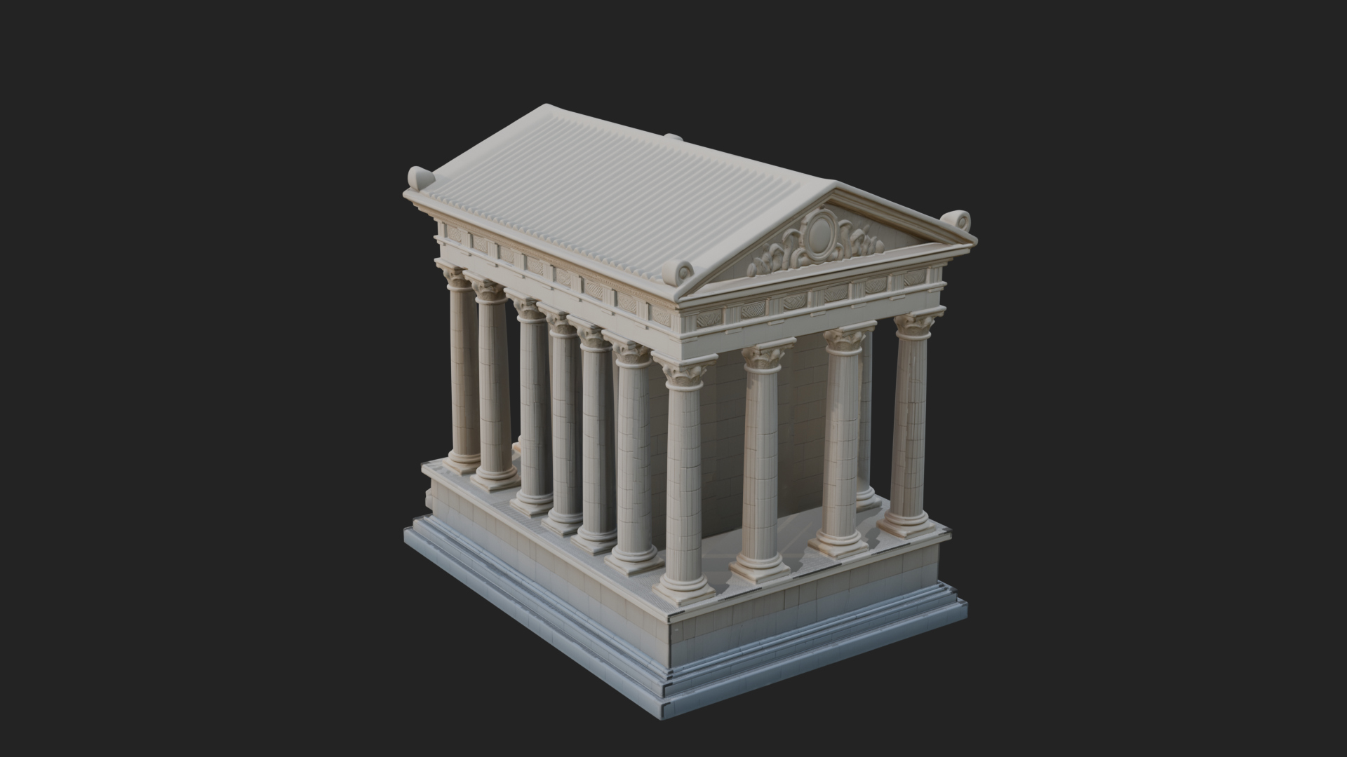 Classical Colonnade Temple Design 4 3D Print Model 3D Model