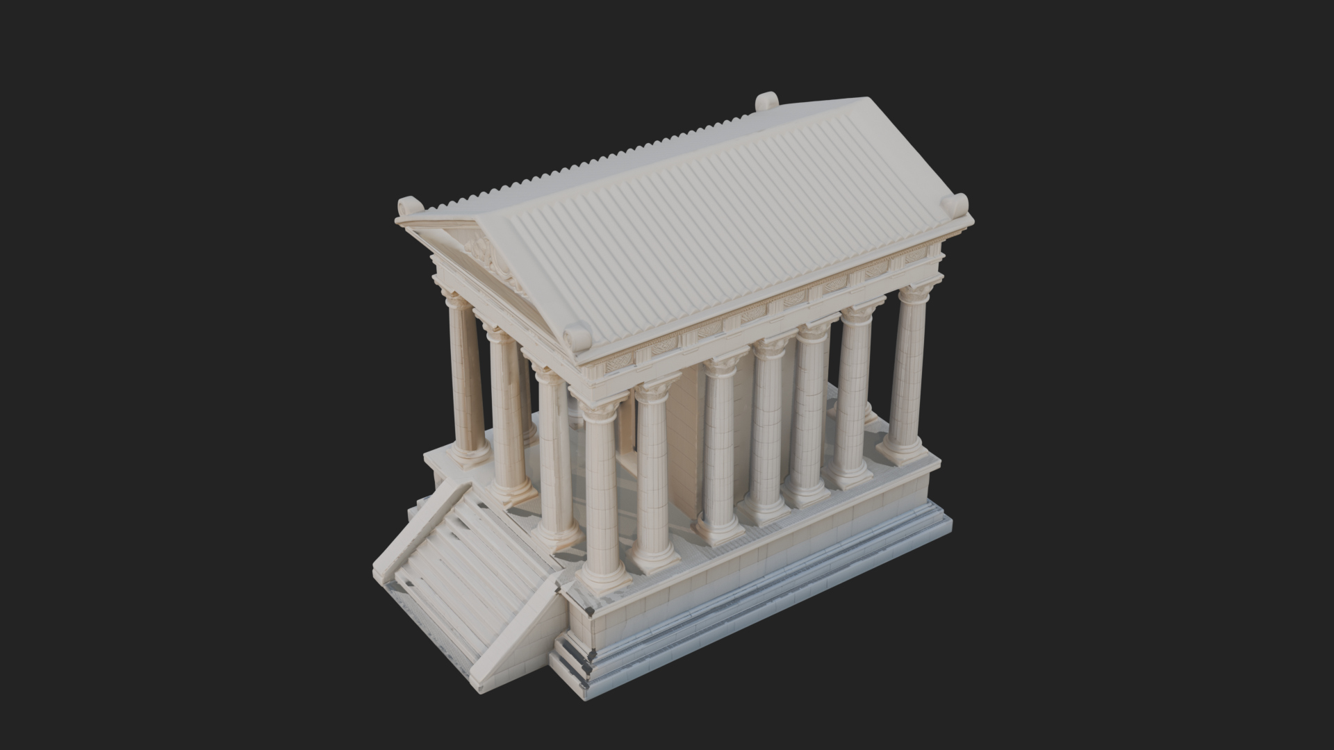 Classical Colonnade Temple Design 4 3D Print Model 3D Model