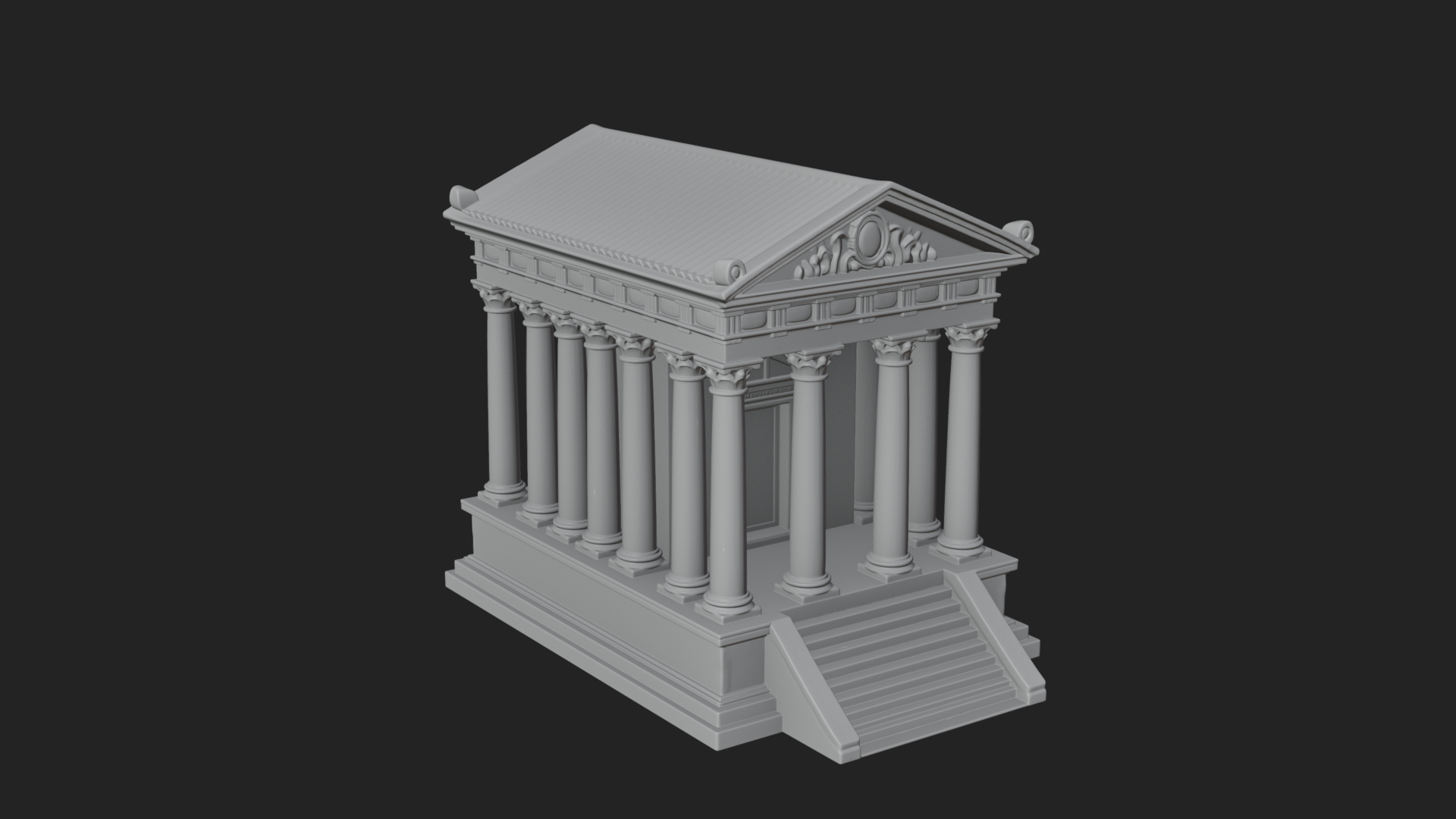 Classical Colonnade Temple Design 4 3D Print Model 3D Model