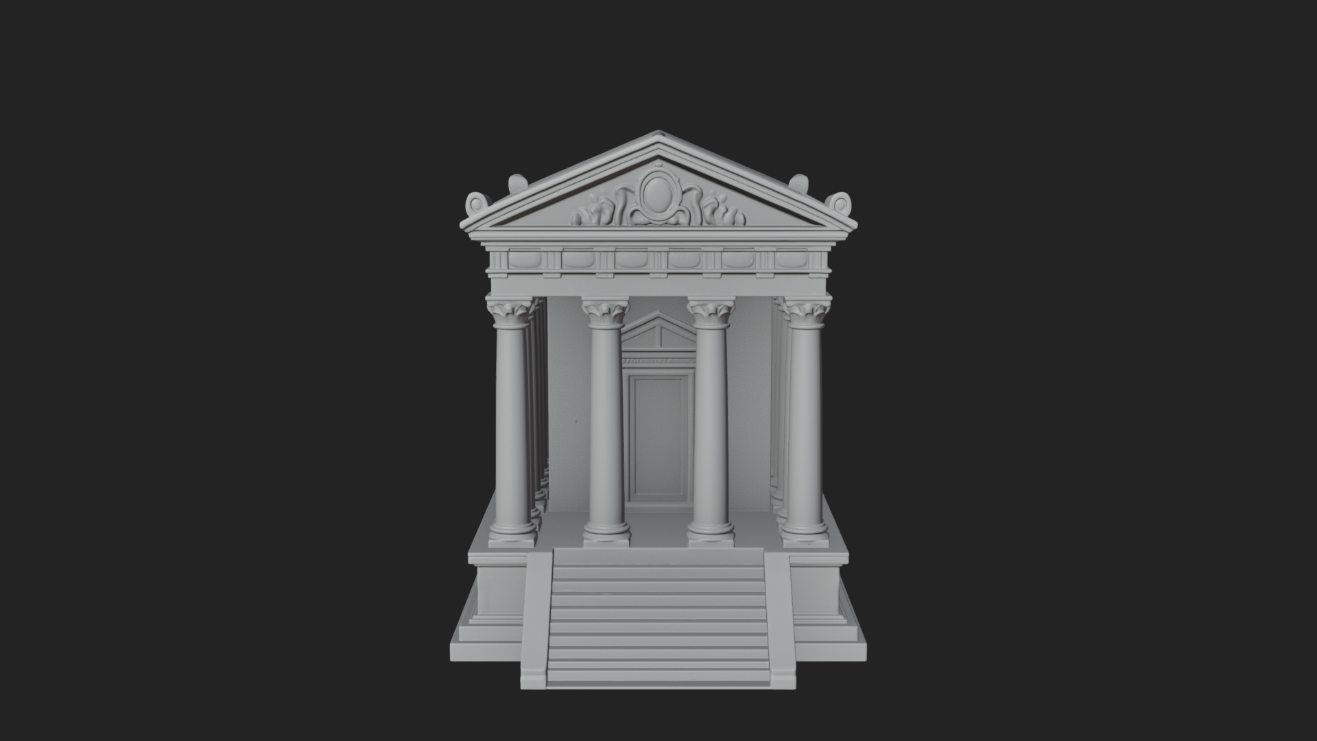 Classical Colonnade Temple Design 4 3D Print Model 3D Model