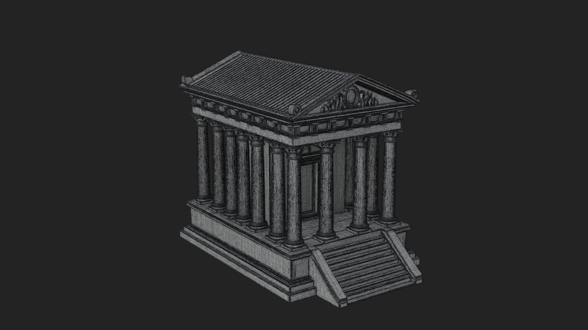 Classical Colonnade Temple Design 4 3D Print Model 3D Model