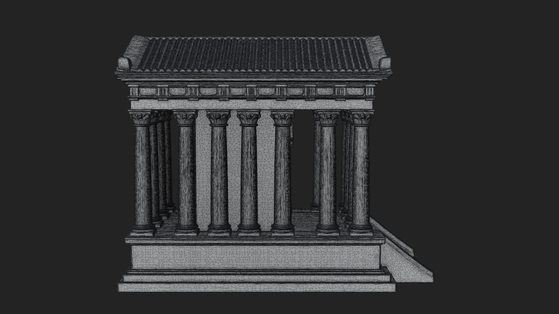 Classical Colonnade Temple Design 4 3D Print Model 3D Model