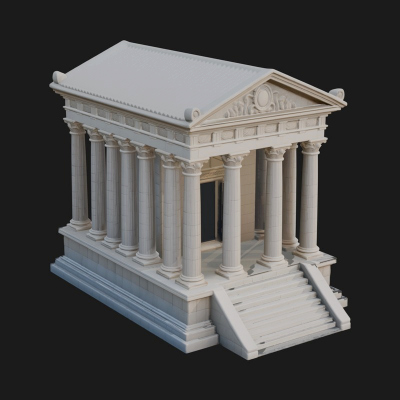 Classical Colonnade Temple Design 4 3D Print Model