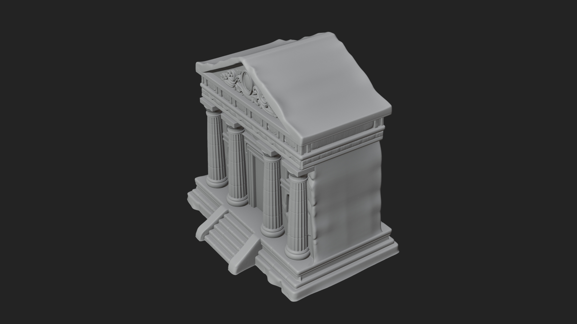 Classical Colonnade Temple Design 5 3D Print Model 3D Model