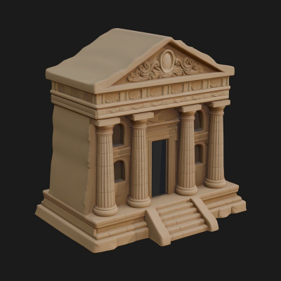 Classical Colonnade Temple Design 5 3D Print Model