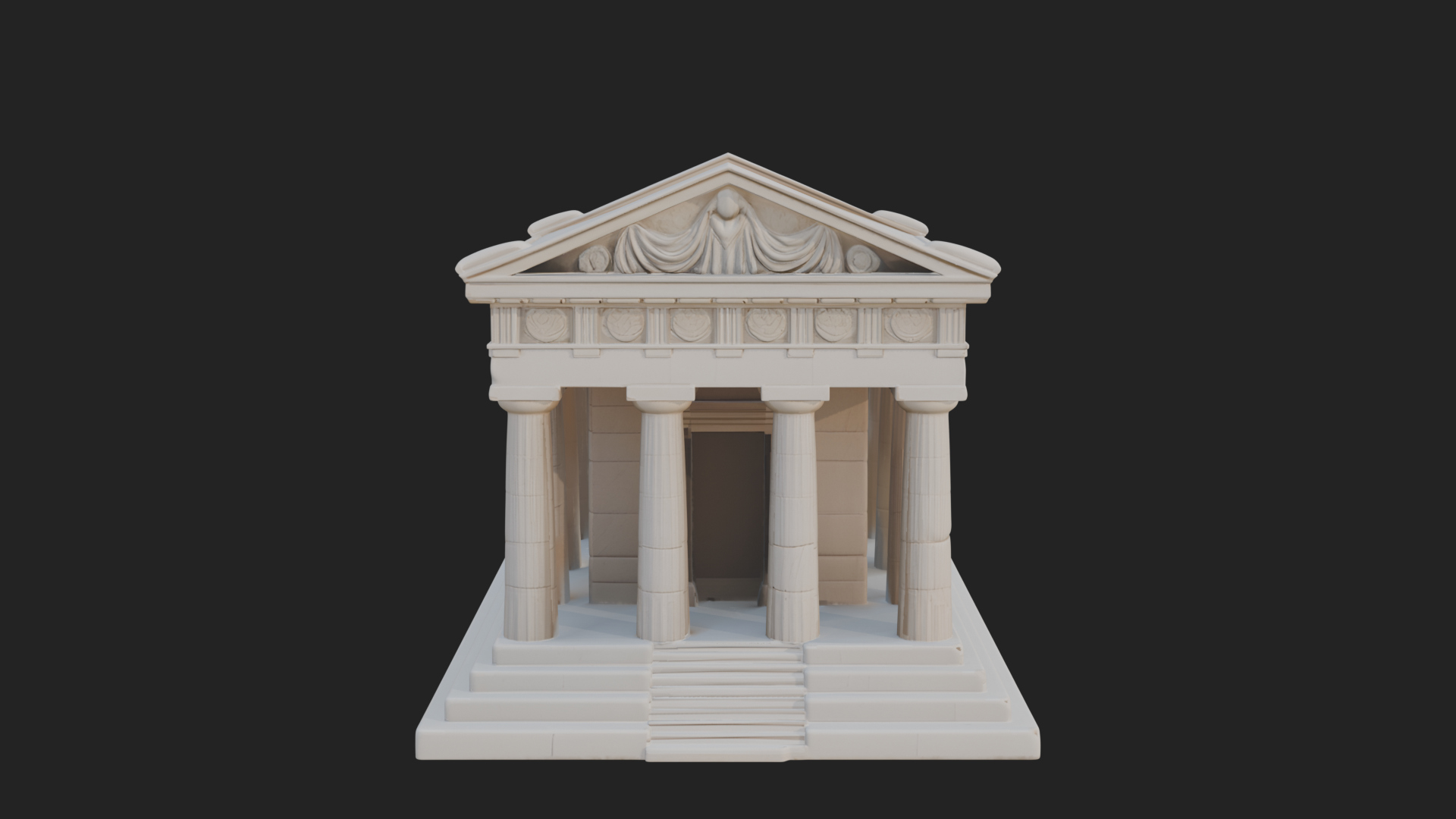 Classical Colonnade Temple Design 6 3D Print Model 3D Model