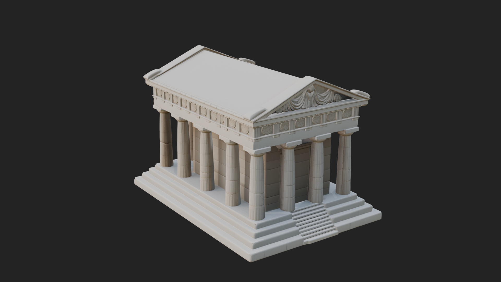 Classical Colonnade Temple Design 6 3D Print Model 3D Model