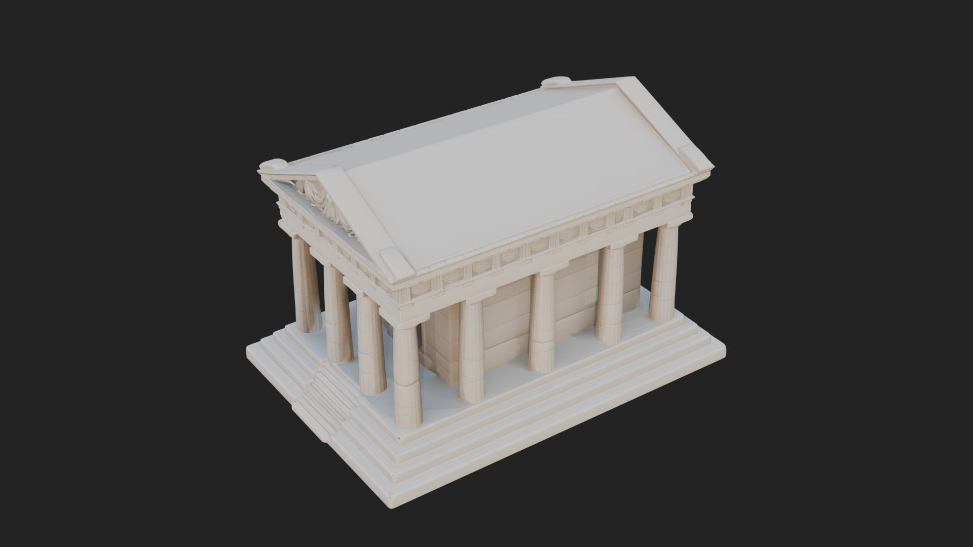 Classical Colonnade Temple Design 6 3D Print Model 3D Model