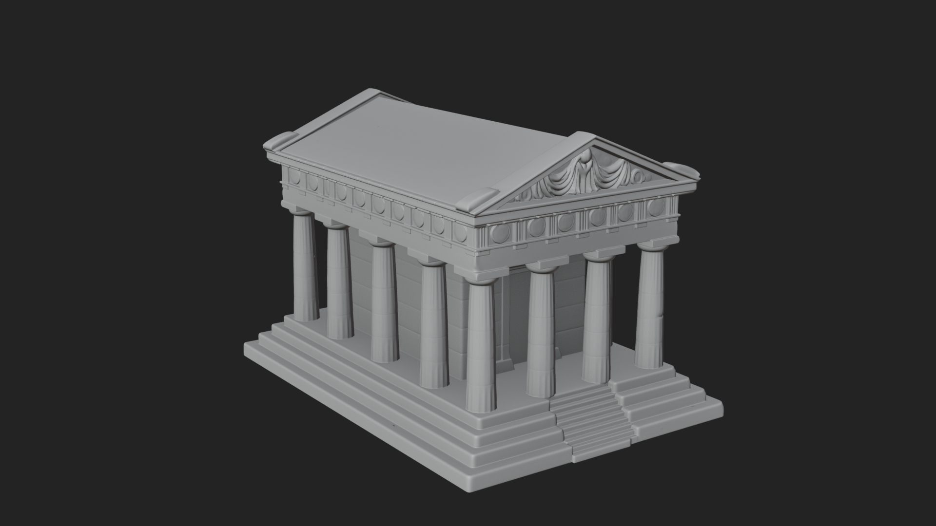 Classical Colonnade Temple Design 6 3D Print Model 3D Model