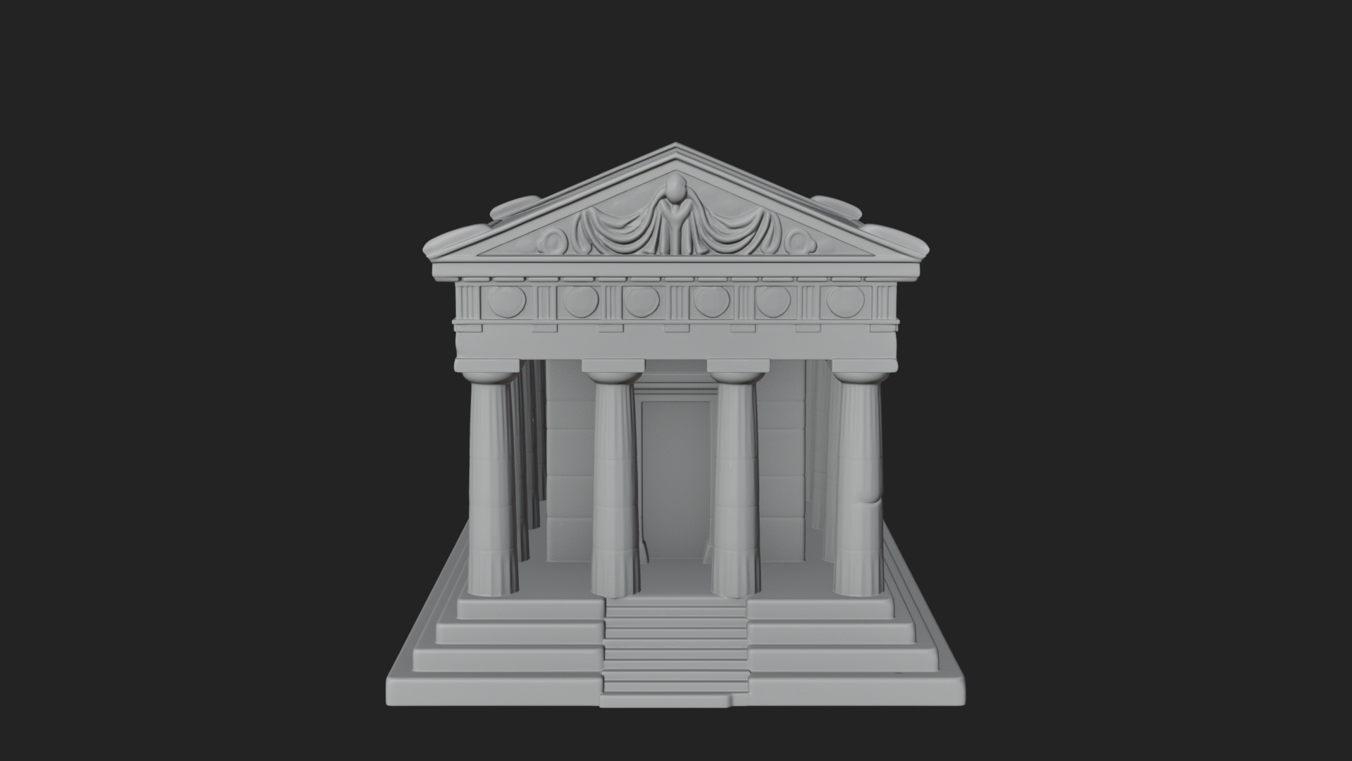 Classical Colonnade Temple Design 6 3D Print Model 3D Model