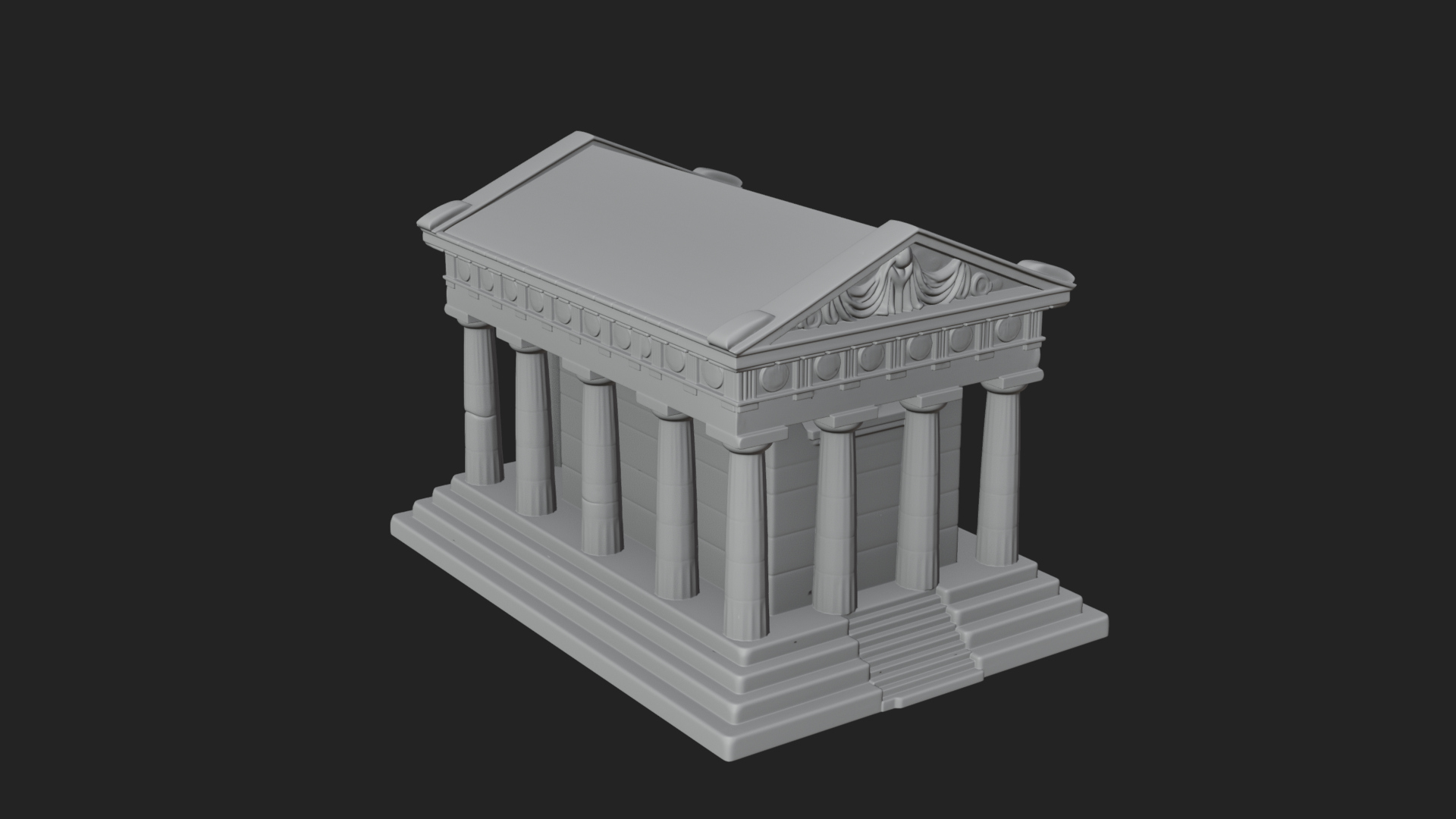 Classical Colonnade Temple Design 6 3D Print Model 3D Model