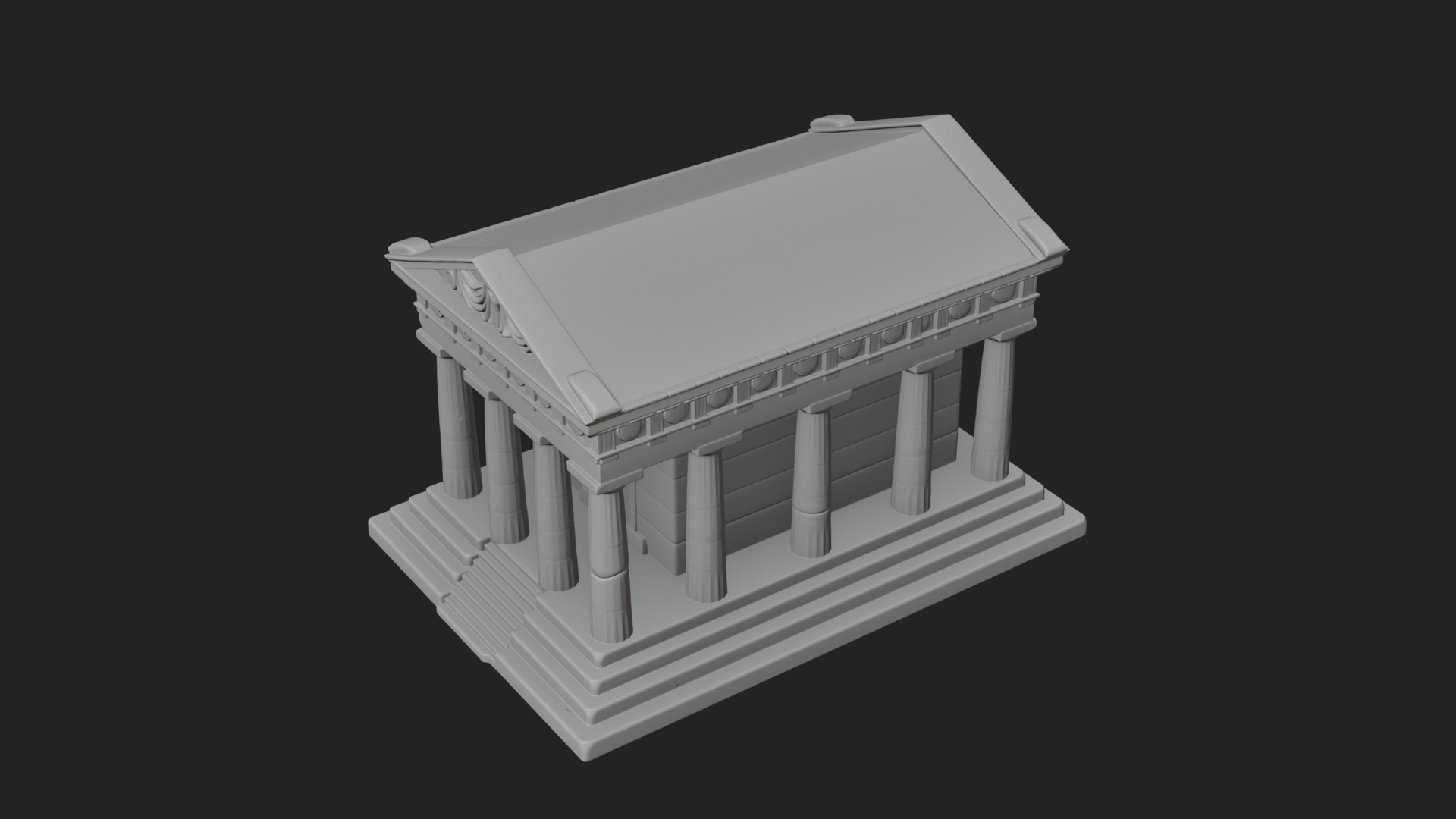 Classical Colonnade Temple Design 6 3D Print Model 3D Model