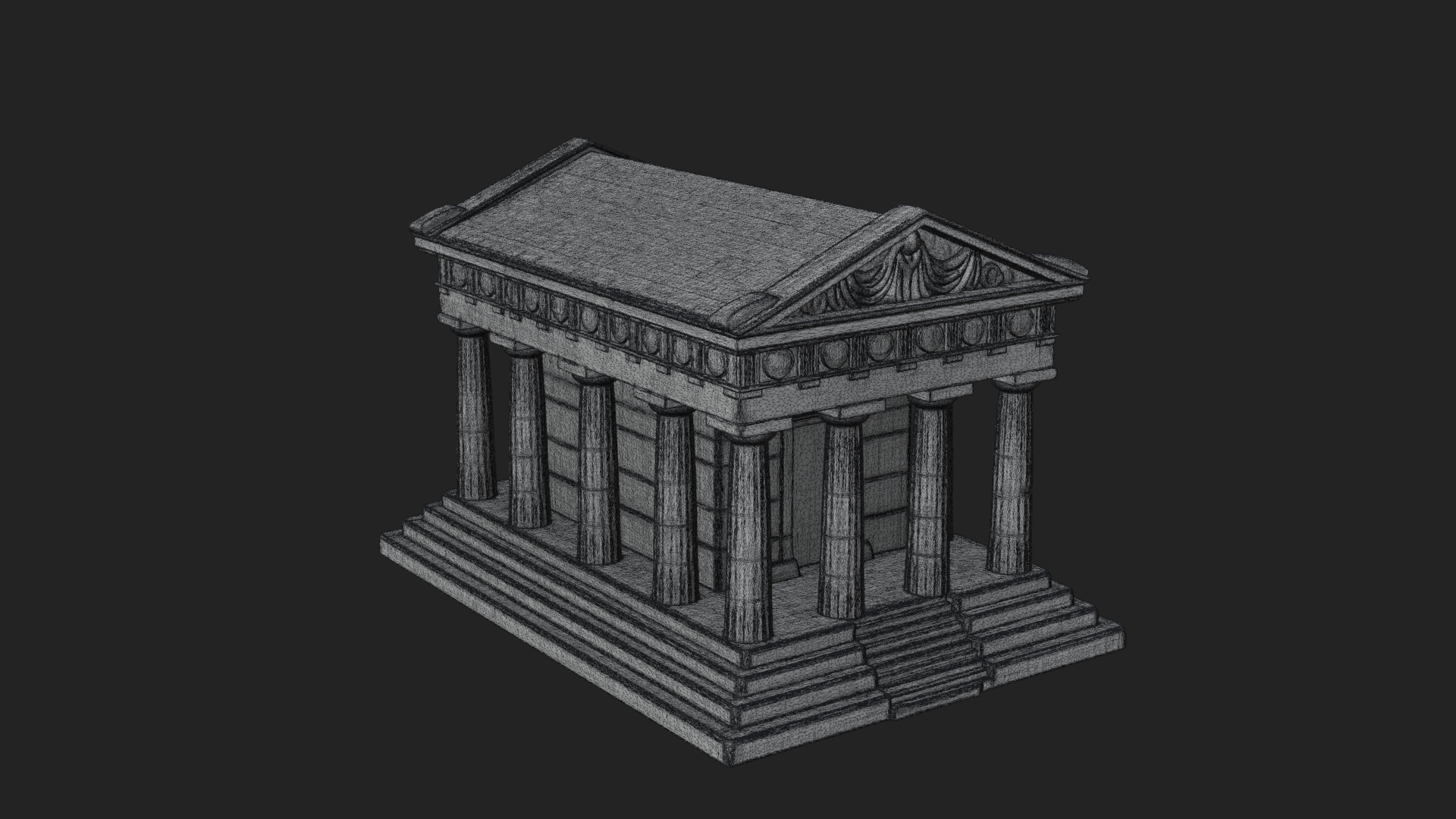 Classical Colonnade Temple Design 6 3D Print Model 3D Model