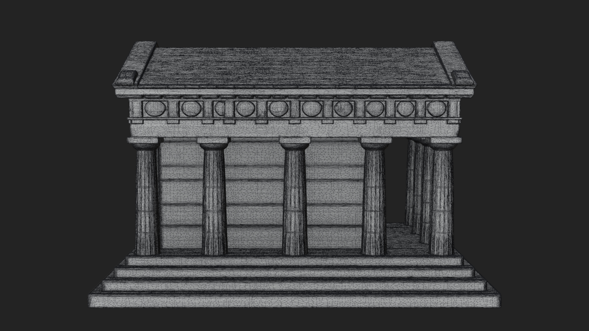 Classical Colonnade Temple Design 6 3D Print Model 3D Model