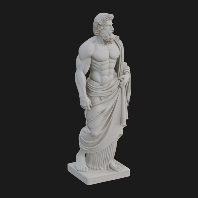 Classical Draped God Statue Design 8 3D Print Model