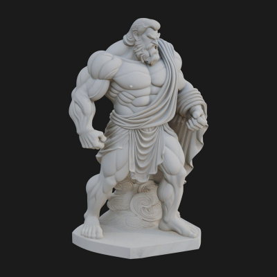 Classical Draped God Statue Design 9 3d Print Model
