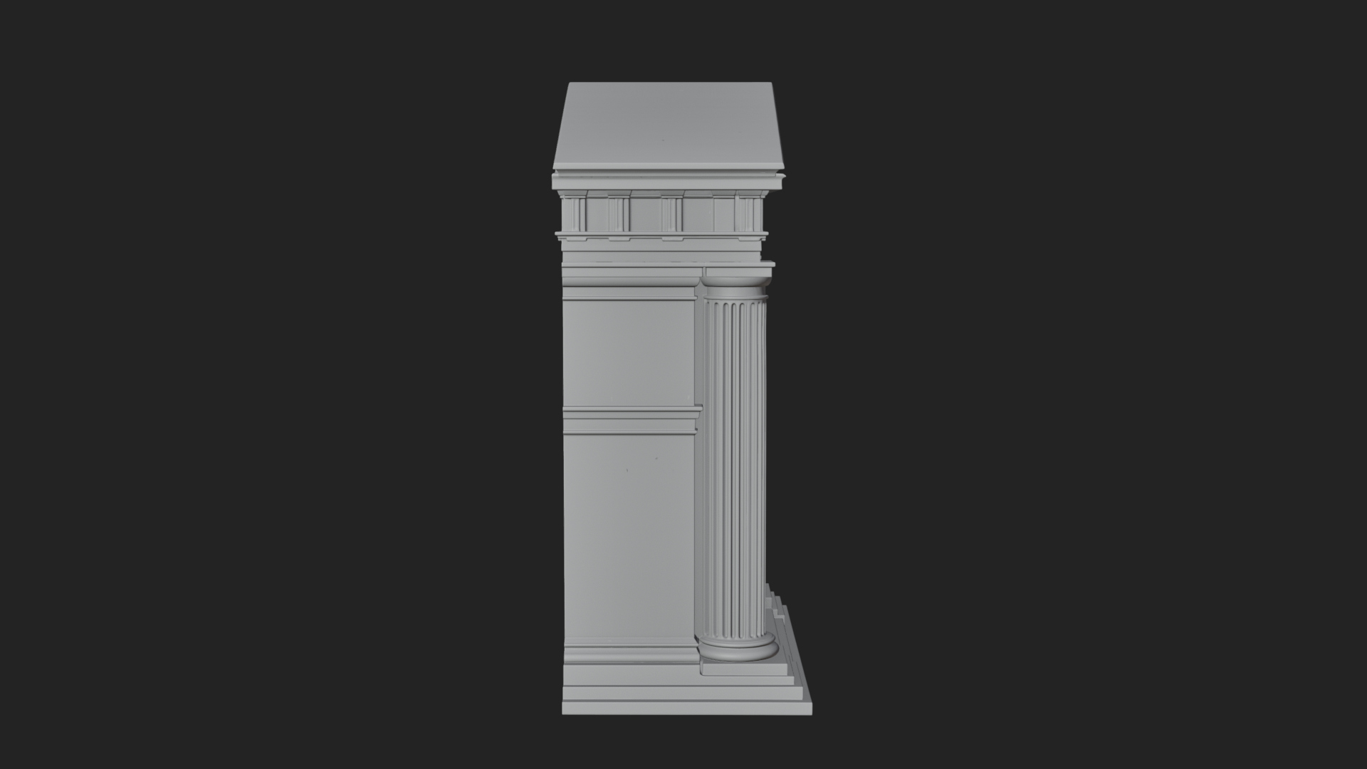 Classical Pediment Gate Design 1 3D Print Model 3D Model