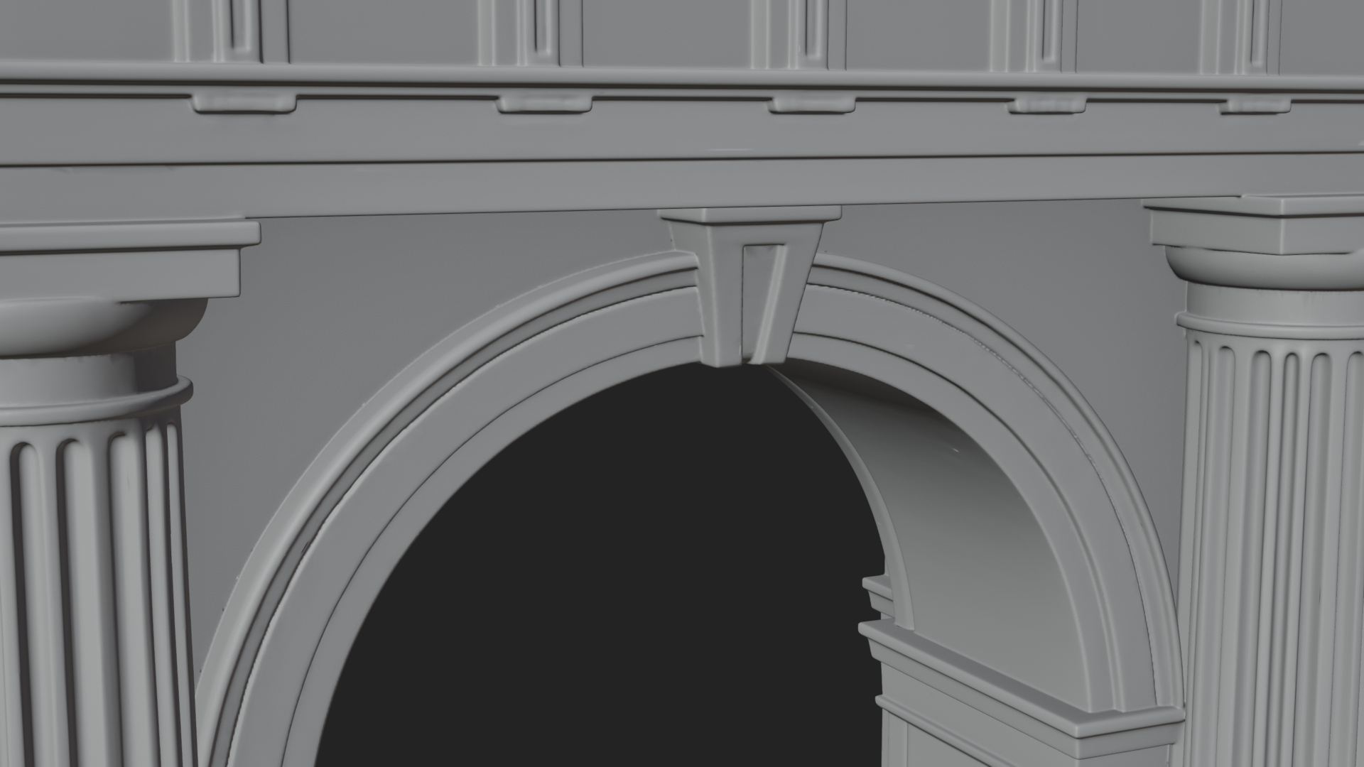 Classical Pediment Gate Design 1 3D Print Model 3D Model