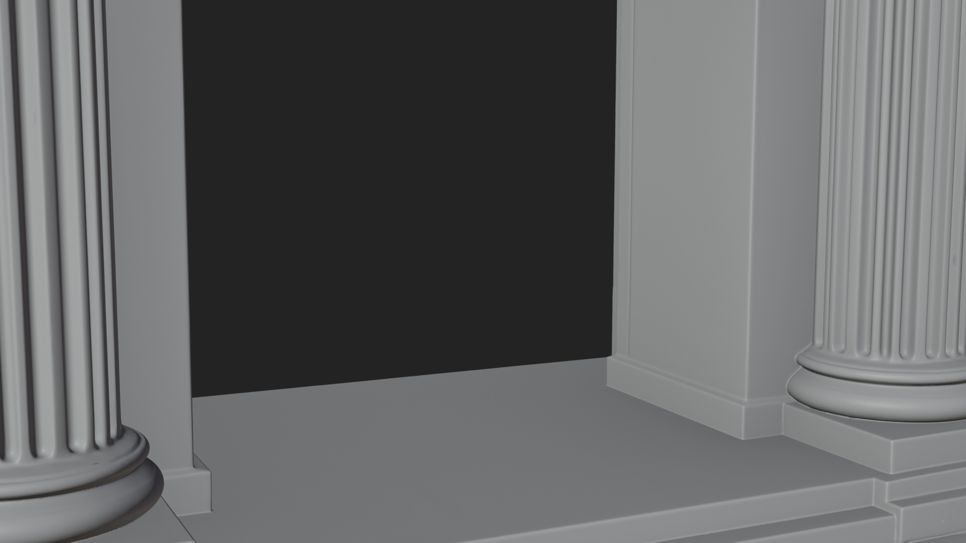 Classical Pediment Gate Design 1 3D Print Model 3D Model