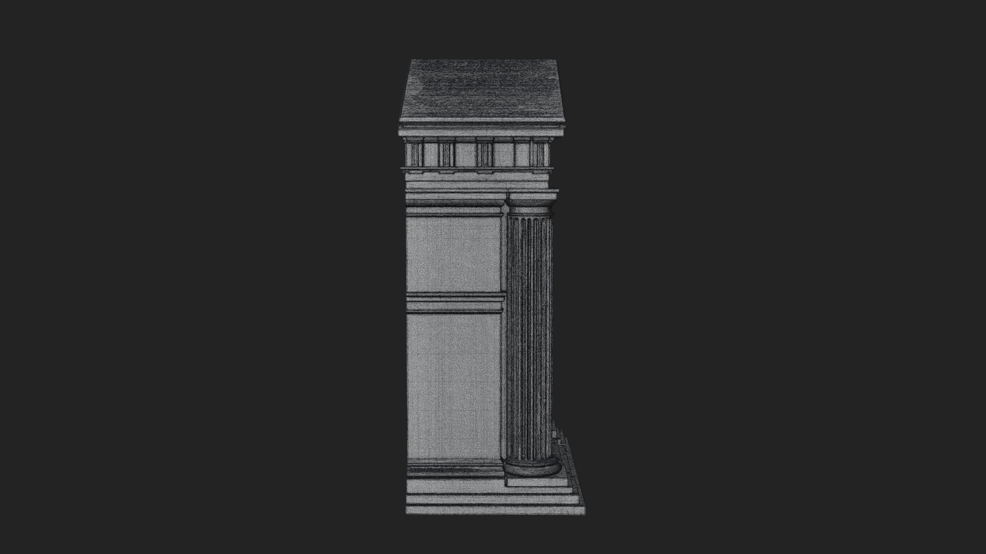 Classical Pediment Gate Design 1 3D Print Model 3D Model
