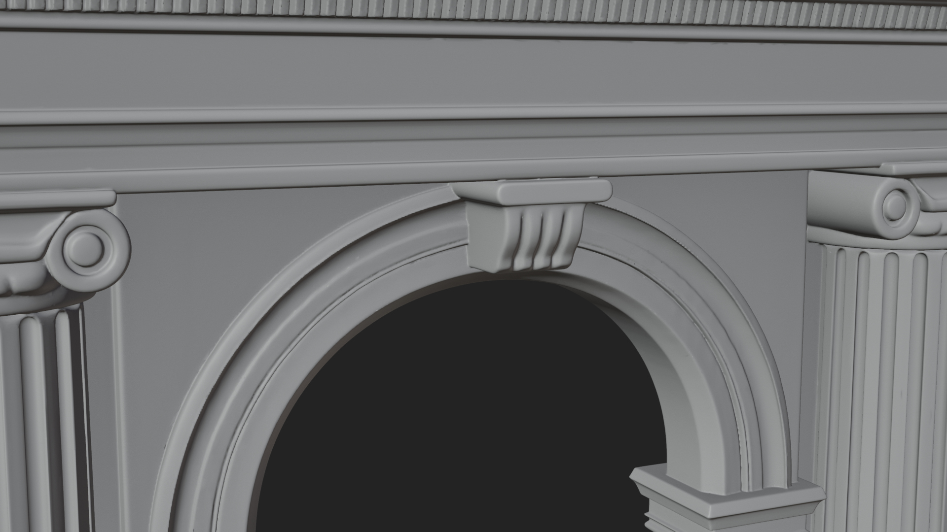 Classical Pediment Gate Design 2 3D Print Model 3D Model