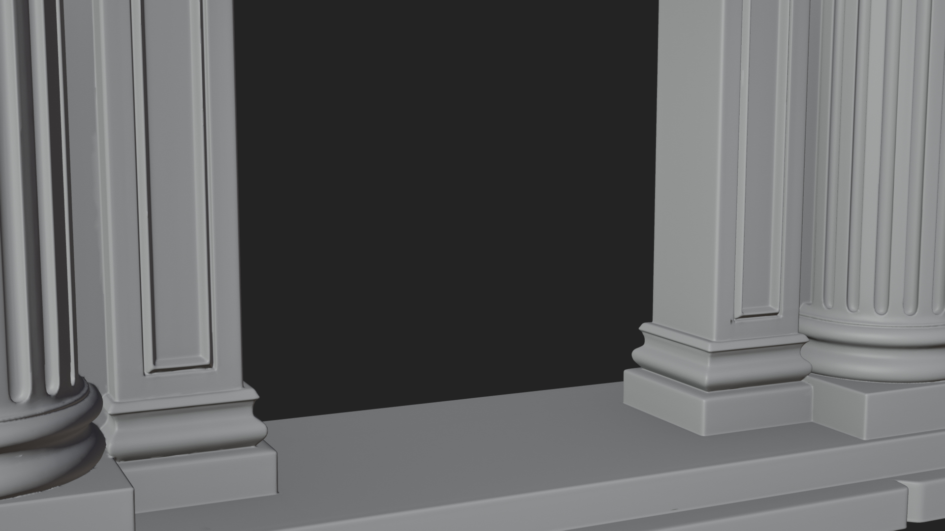 Classical Pediment Gate Design 2 3D Print Model 3D Model