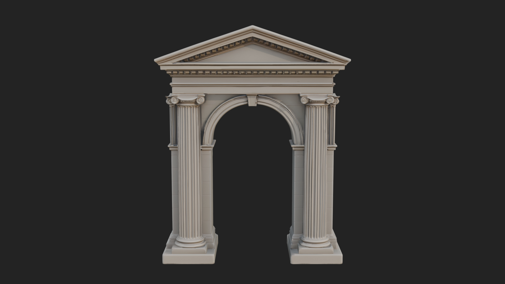 Classical Pediment Gate Design 3 3D Print Model 3D Model