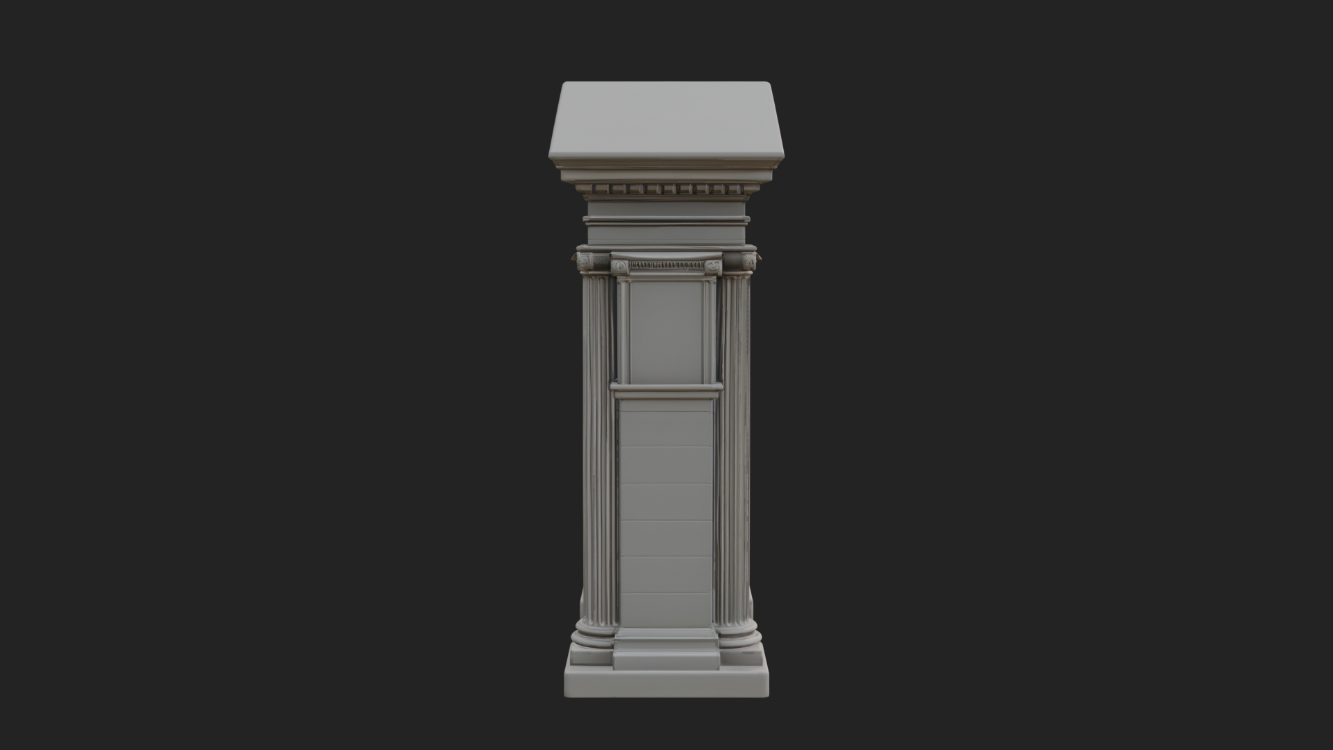 Classical Pediment Gate Design 3 3D Print Model 3D Model