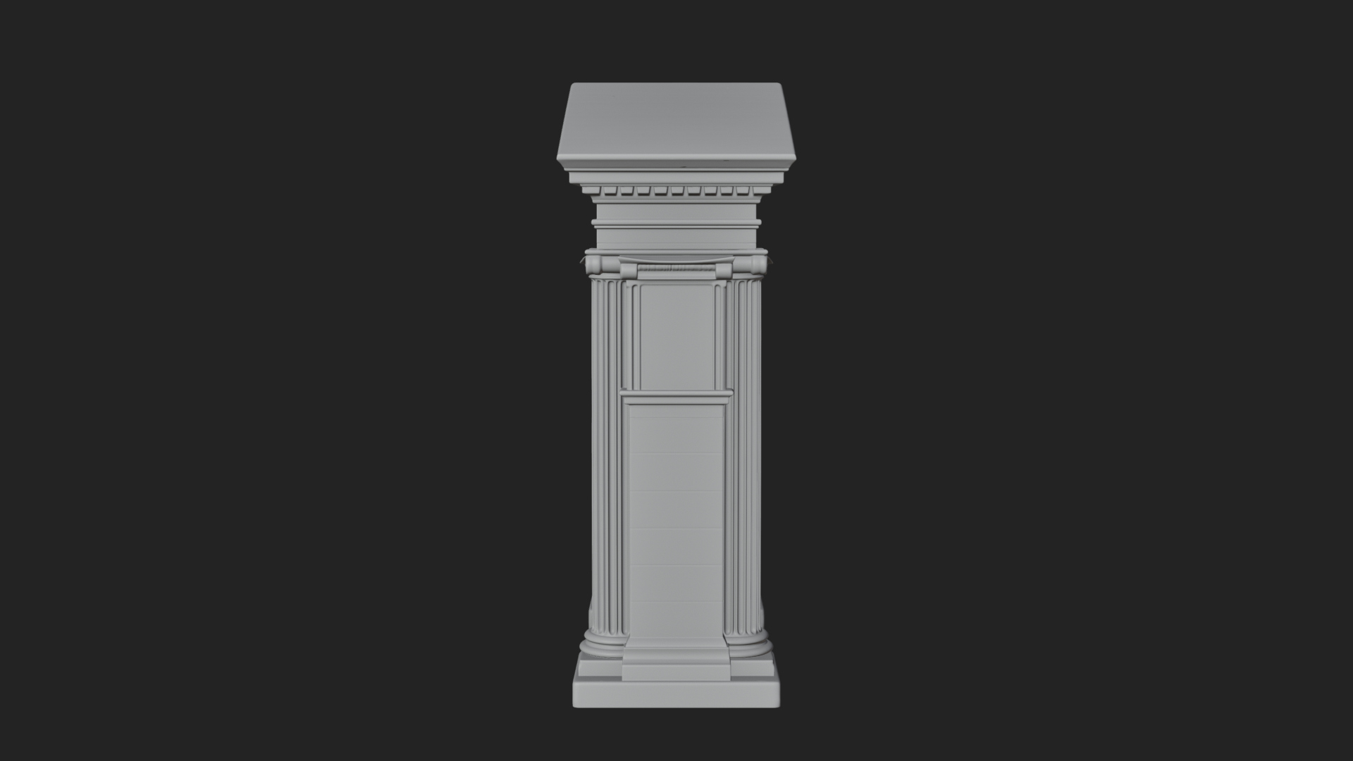 Classical Pediment Gate Design 3 3D Print Model 3D Model