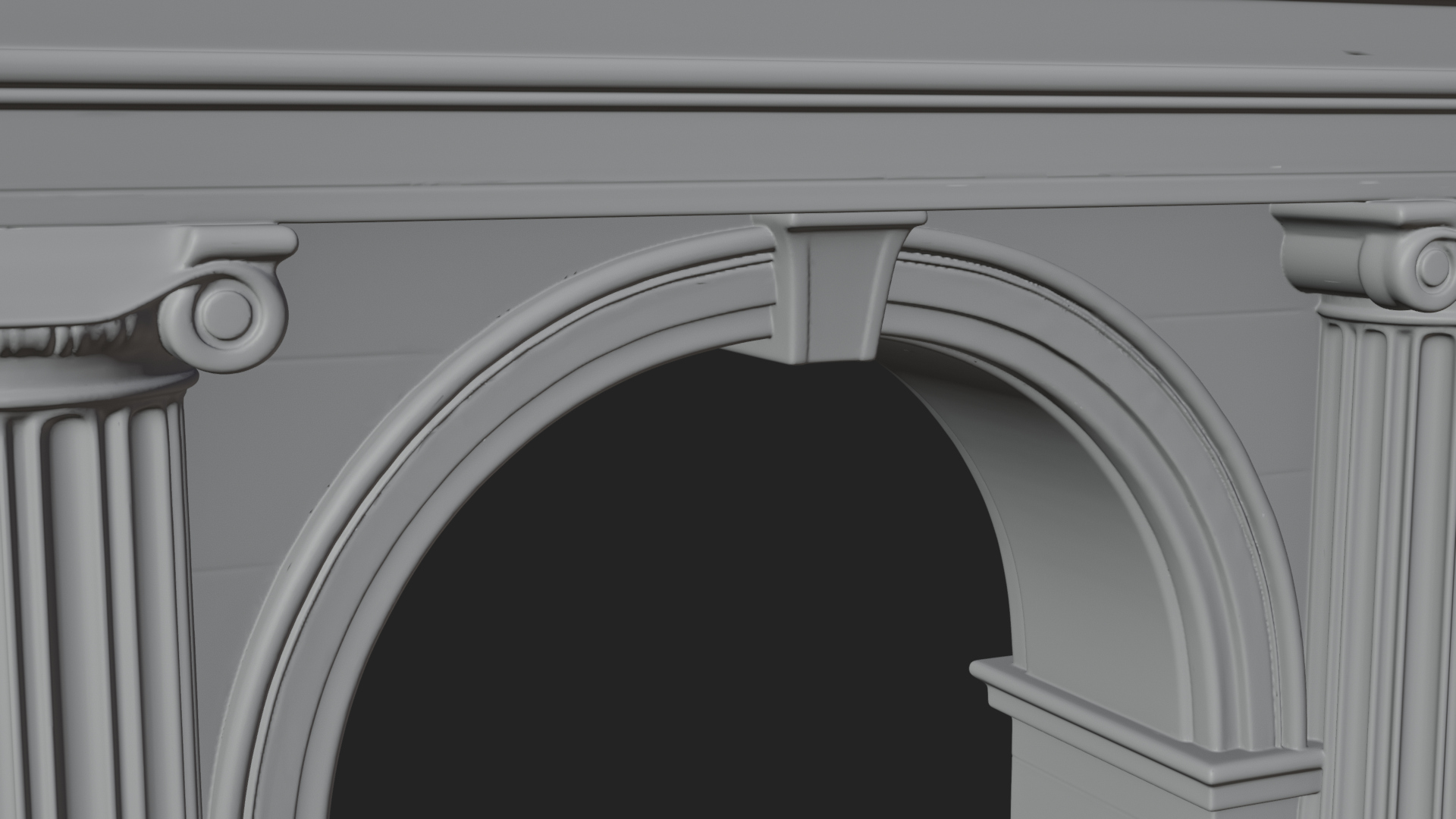 Classical Pediment Gate Design 3 3D Print Model 3D Model