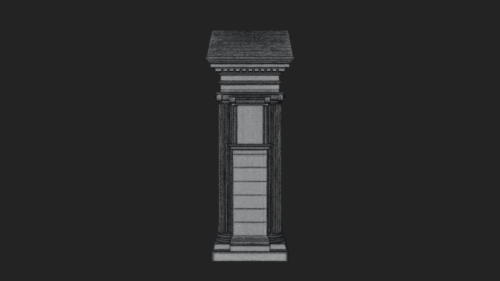 Classical Pediment Gate Design 3 3D Print Model 3D Model