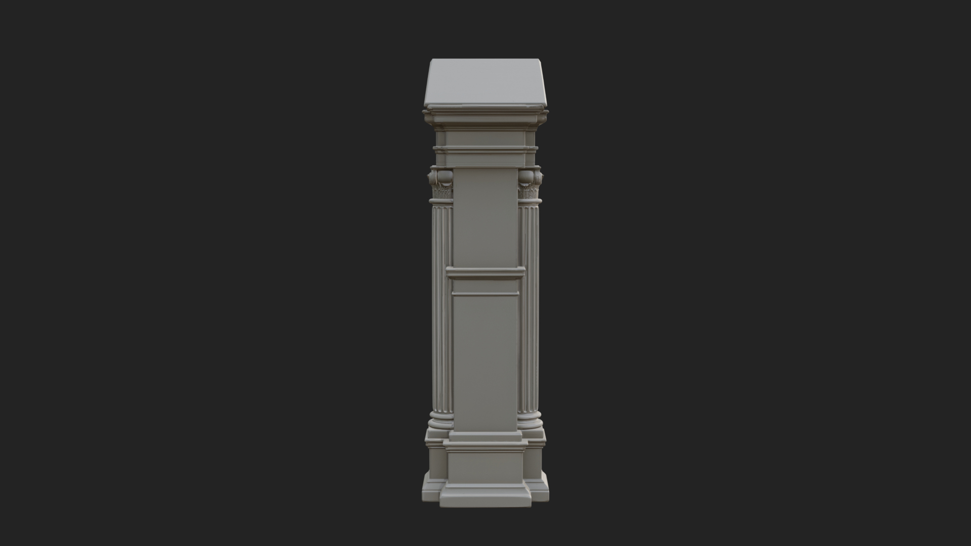 Classical Pediment Gate Design 4 3D Print Model 3D Model