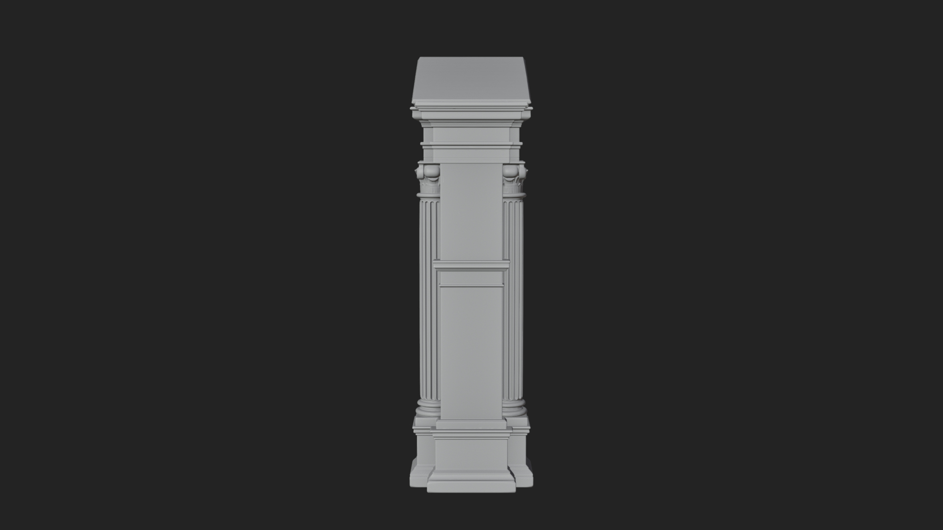 Classical Pediment Gate Design 4 3D Print Model 3D Model