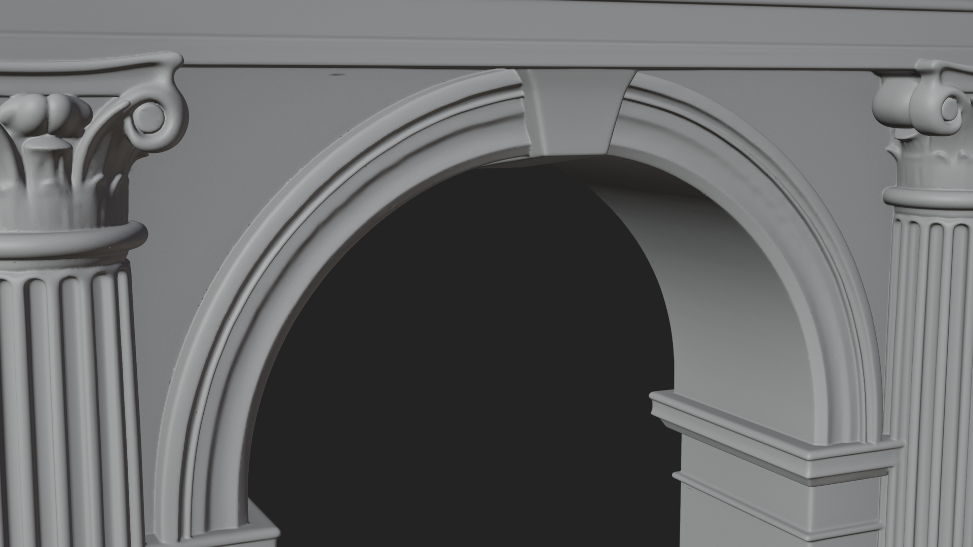 Classical Pediment Gate Design 4 3D Print Model 3D Model