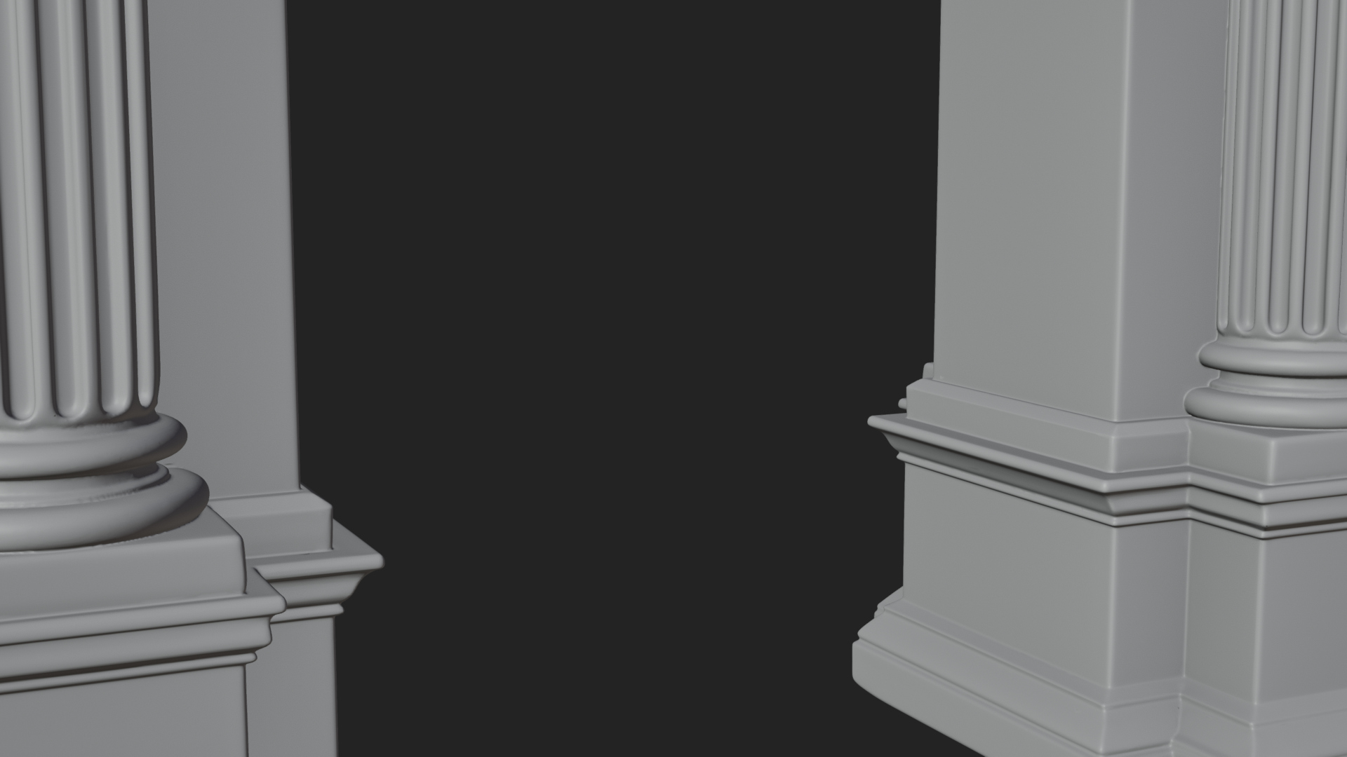Classical Pediment Gate Design 4 3D Print Model 3D Model