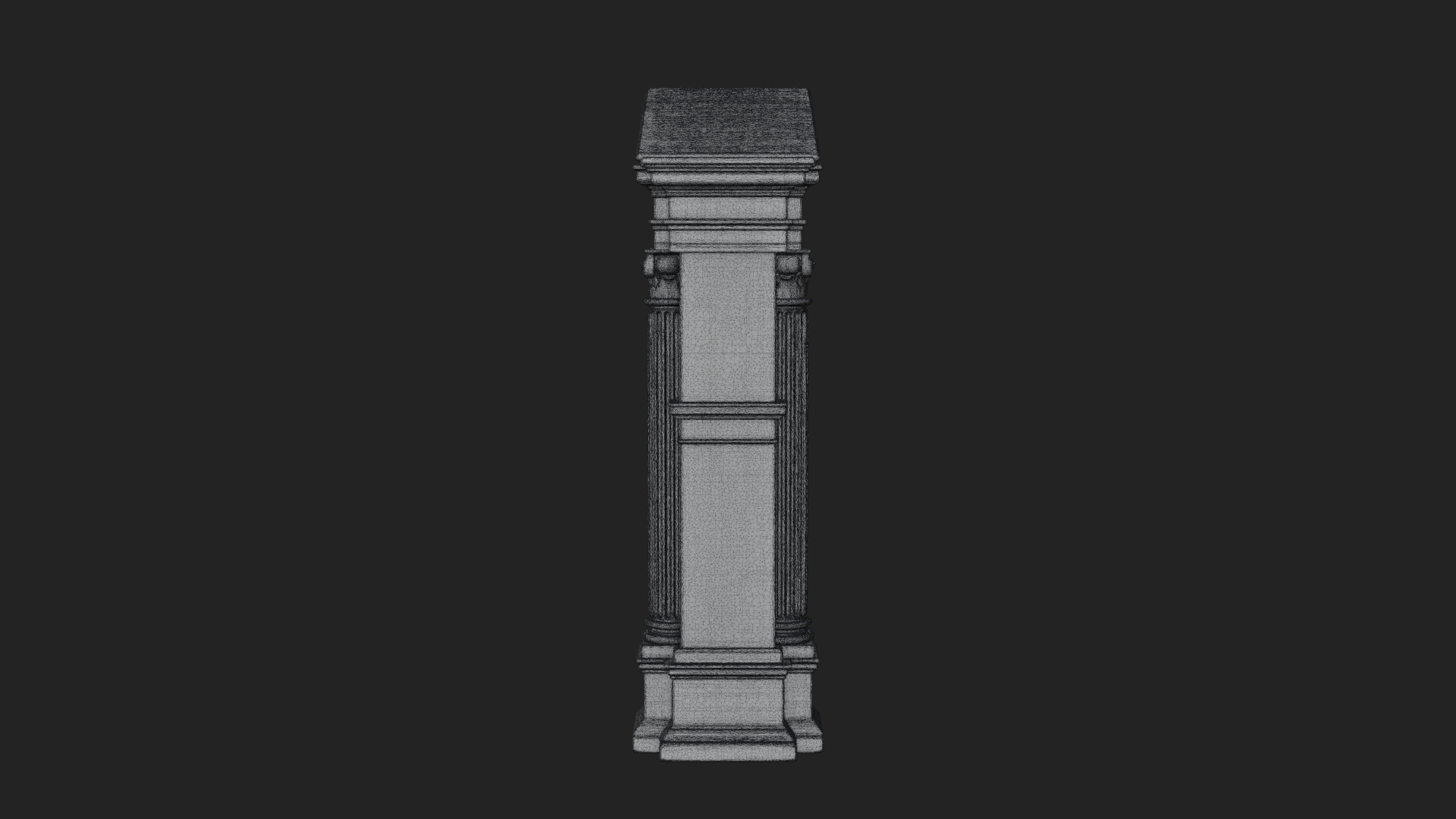 Classical Pediment Gate Design 4 3D Print Model 3D Model