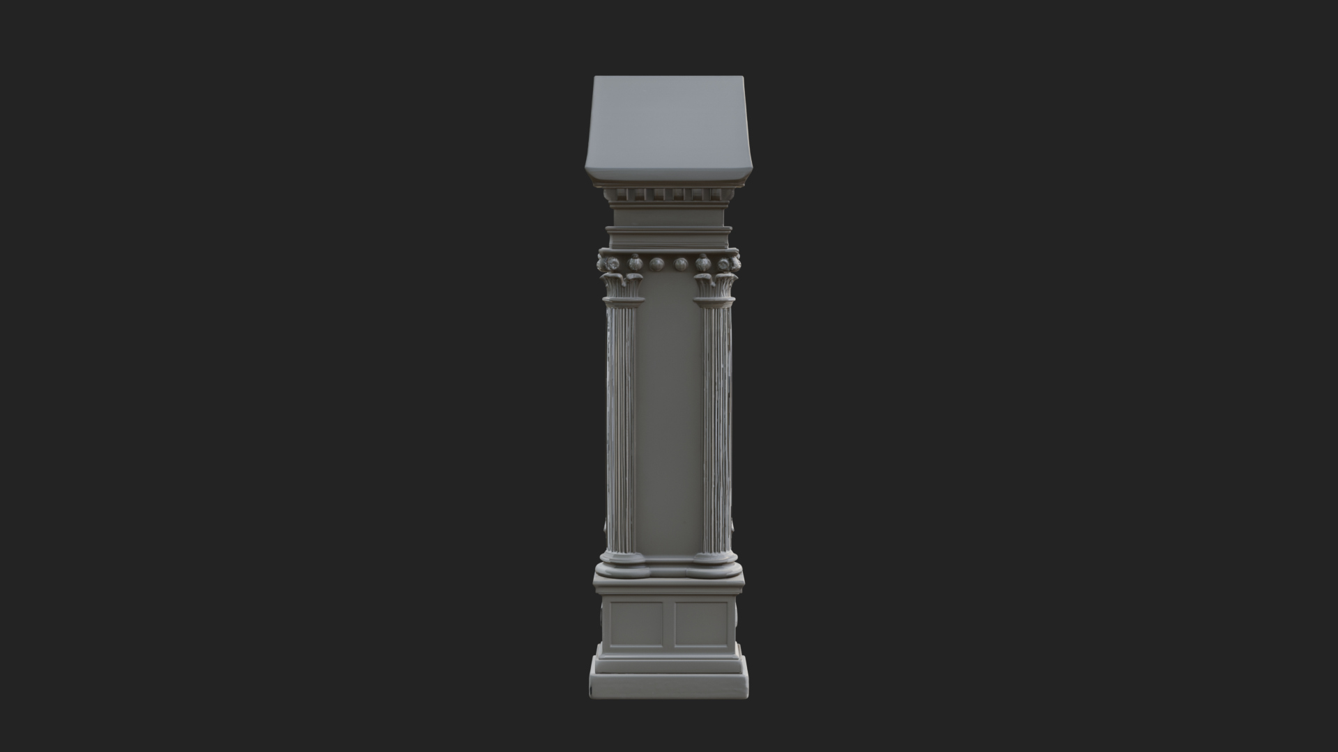 Classical Pediment Gate Design 5 3D Print Model 3D Model