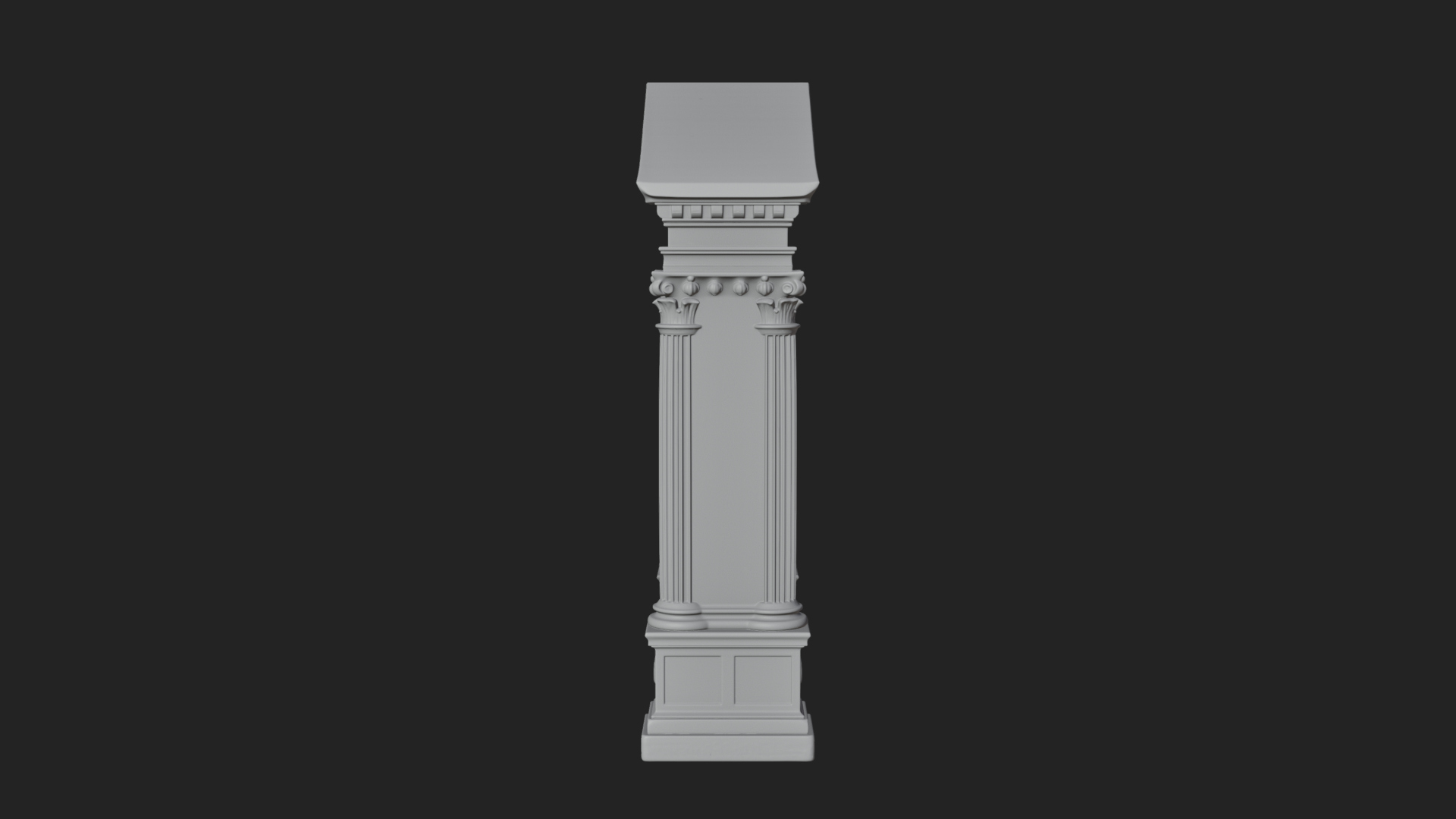 Classical Pediment Gate Design 5 3D Print Model 3D Model