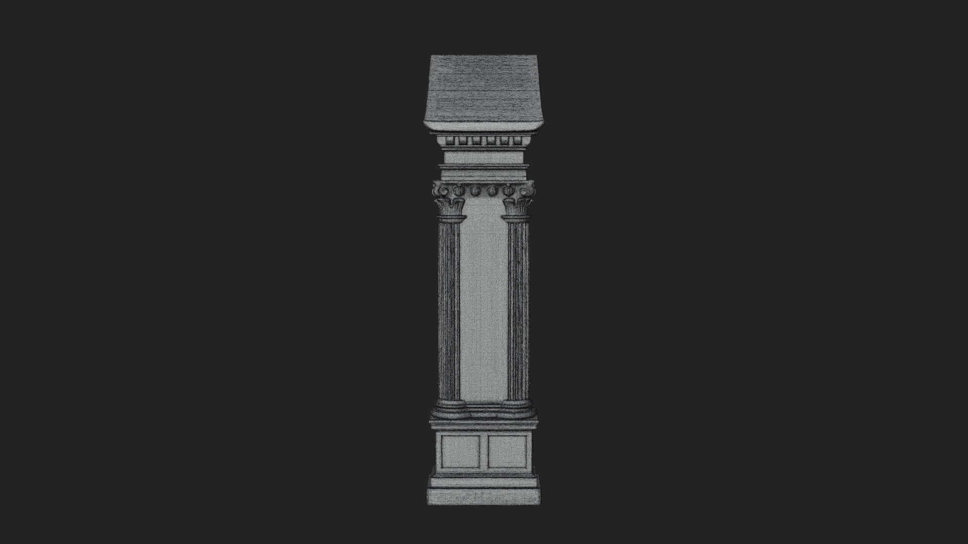 Classical Pediment Gate Design 5 3D Print Model 3D Model