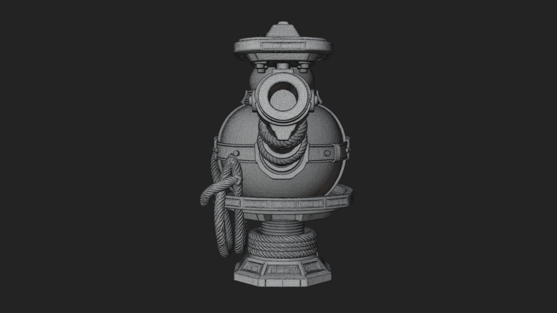 Clay Pot Fire Thrower Model Design 1 3D Print Model 3D Model