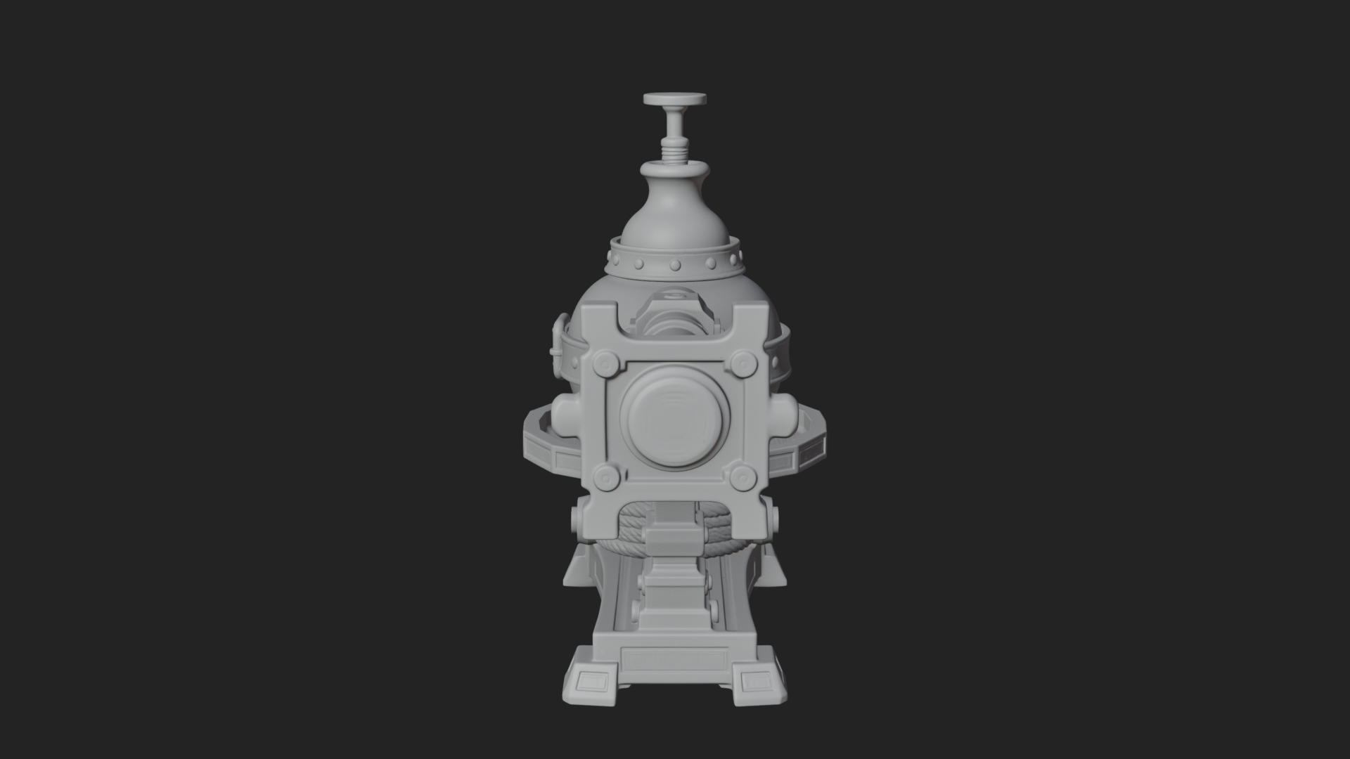 Clay Pot Fire Thrower Model Design 2 3D Print Model 3D Model