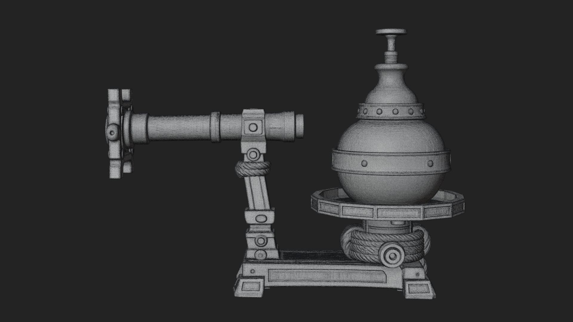 Clay Pot Fire Thrower Model Design 2 3D Print Model 3D Model