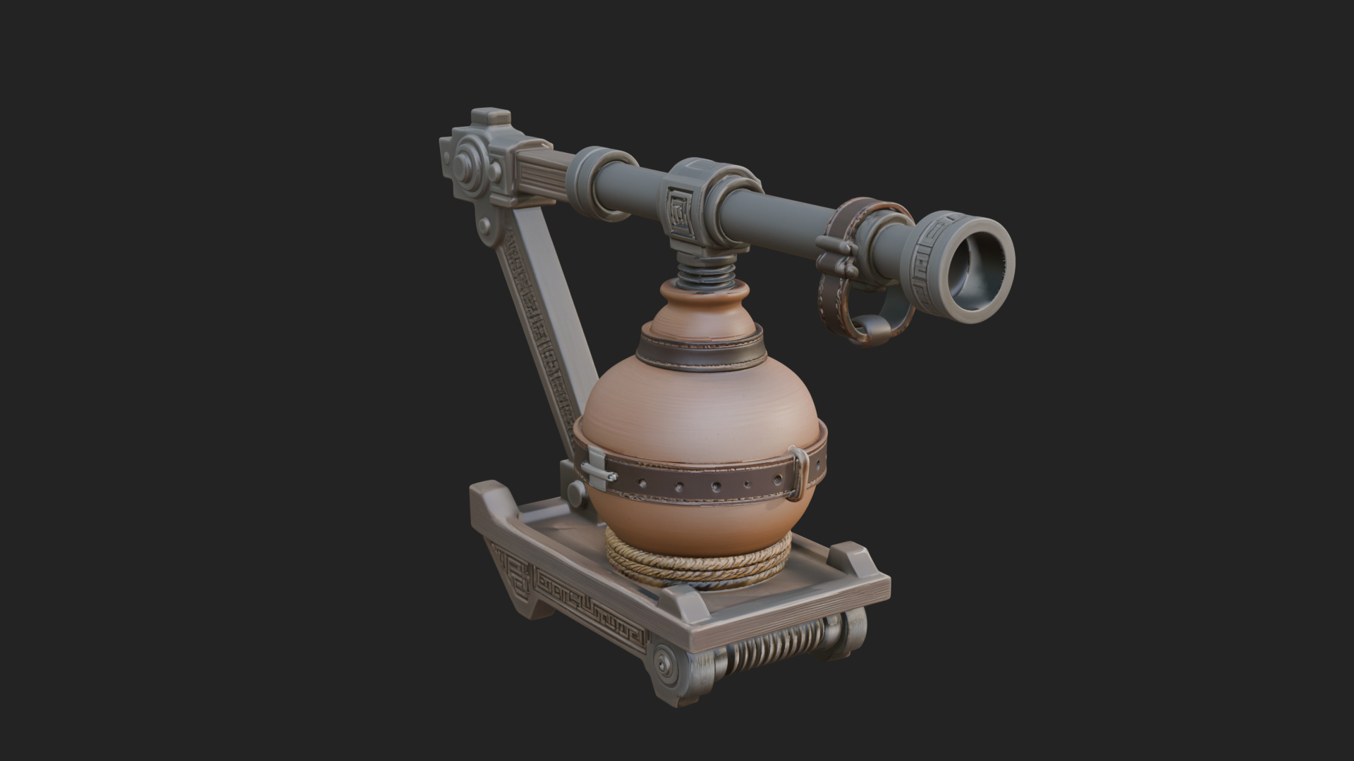 Clay Pot Fire Thrower Model Design 3 3D Print Model 3D Model