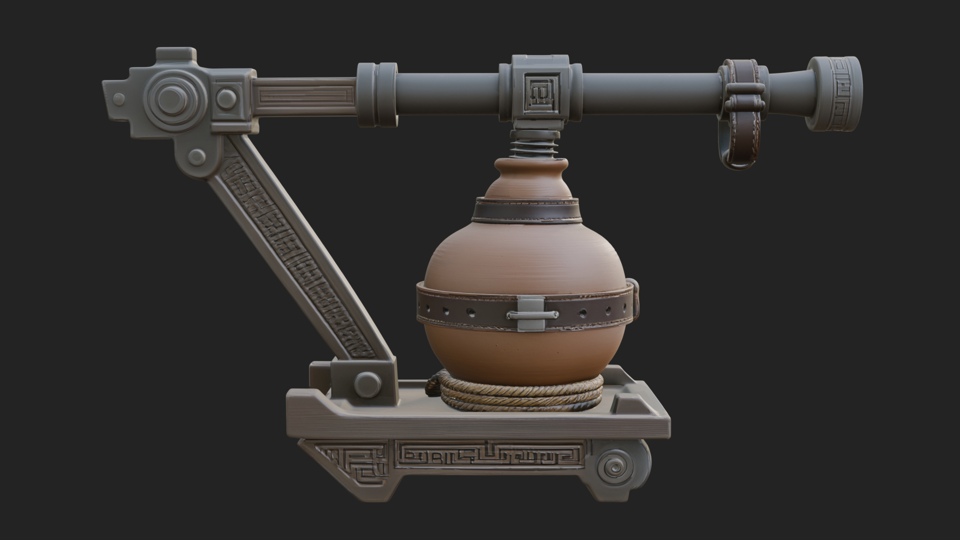 Clay Pot Fire Thrower Model Design 3 3D Print Model 3D Model